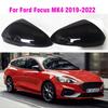 LHD For Ford Focus MK4 IV     Gloss Black Side Wing Rear View Rearview Mirror Cover Caps Replacement Shell