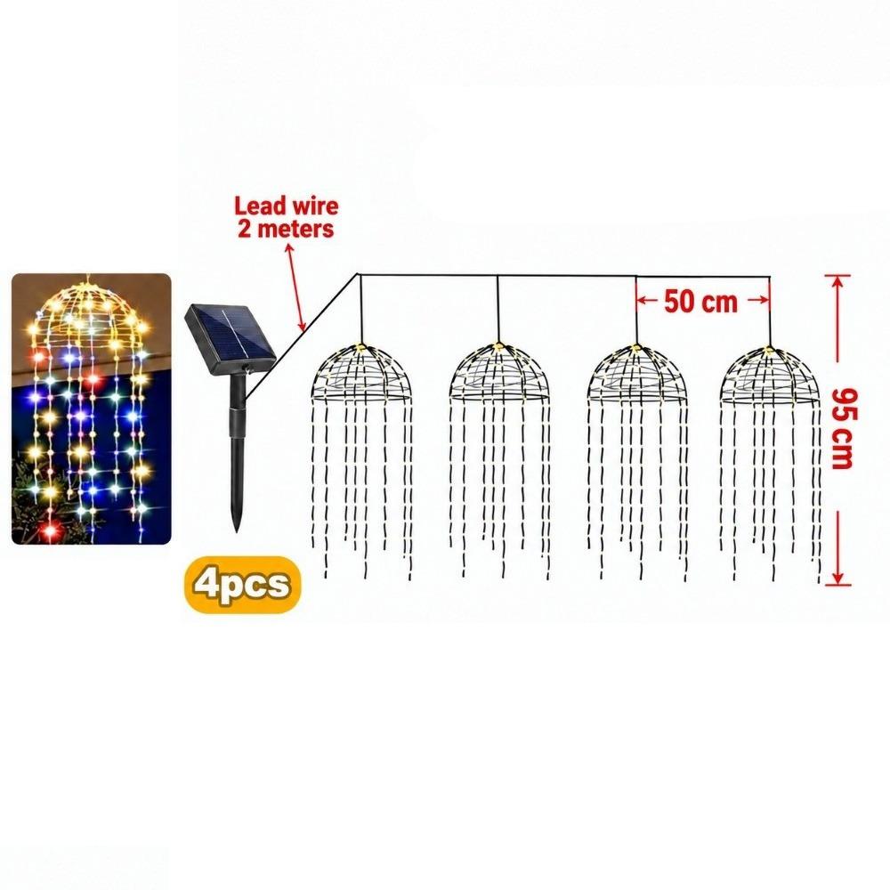 2/4 Jellyfish Solar Jellyfish Lights Waterproof String Lights Creative Fairy Lights Wedding Decor