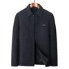 Men's White Shirt-Style Duck Down Jacket: Single-Breasted, Lapel, Warm, Business Casual Coat for Middle-Aged.