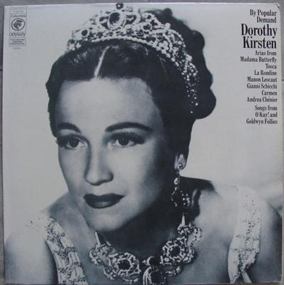 LP Record DOROTHY KIRSTEN  By Popular Demand Fatbacks Greate Y31737 ODYSSEY 1972 US Classical Used