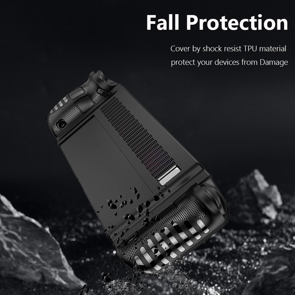 TPU Protective Sleeve Shockproof with Kickstand Case Cover Shell Drop-Proof Non-Slip for Lenovo Legion Go Handheld Game Console