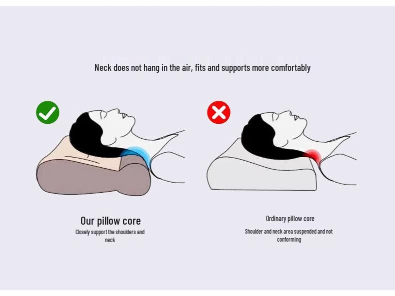 Second-Generation Anti-Traction Cervical Neck Support Pillow with Feather Silk Cotton Filling
