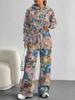 European And American Autumn And Winter Casual Long-Sleeved Suit Women'S Hooded Sweater Trousers Two-Piece Set Retro Elements