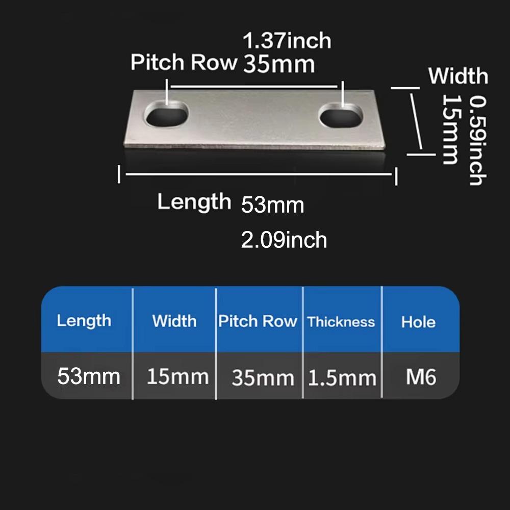 M6 Battery Busbar Flat Copper Busbar New Bus Bars Connector  Lifepo4 Cell Lithium