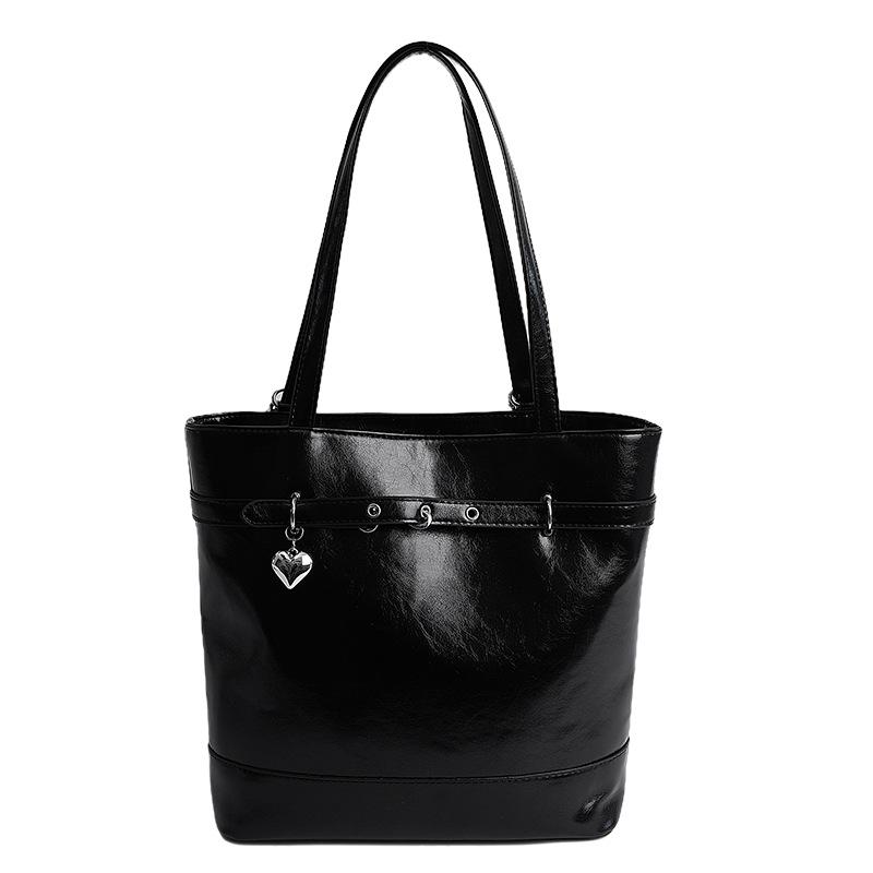 

Ручная переноска двойная задняя большая вместимость сумка-тоут женская новая мода通勤 повседневная наплечная сумка текстурная сумка-подмышка 37*13*29