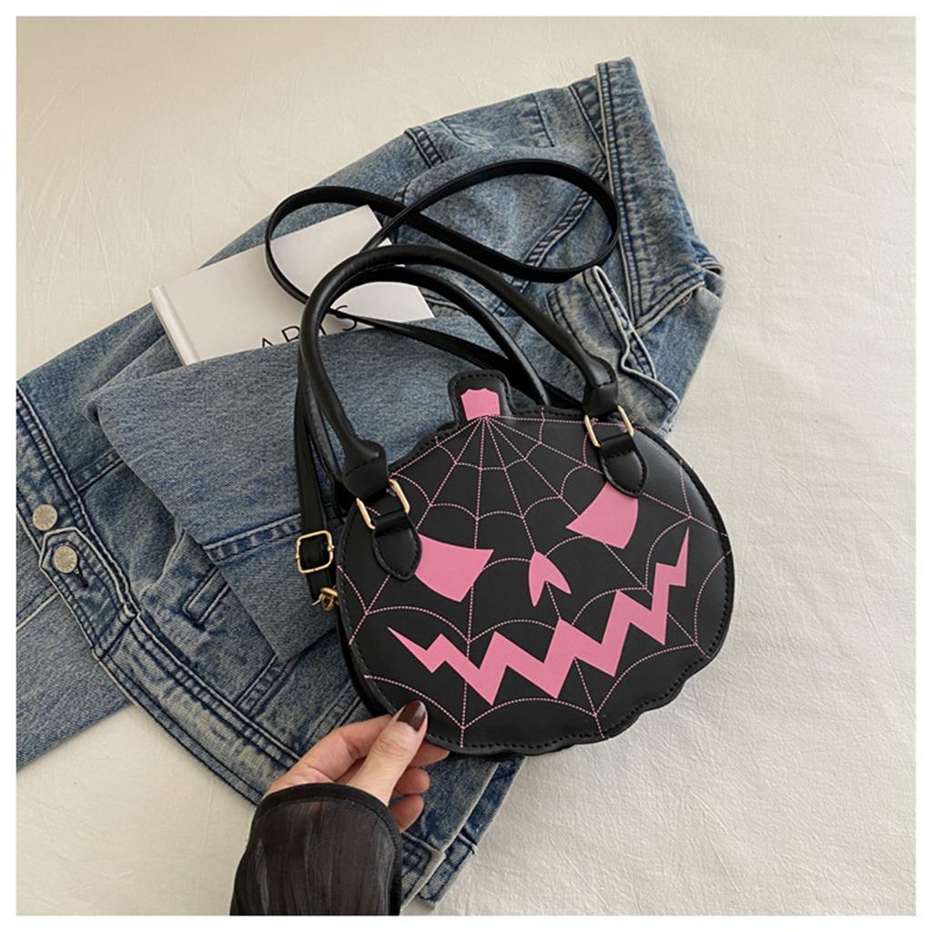 Halloween Handtasche Geldbörse Umhängetasche Neuheit Teufel Schultertasche PU-Leder Halloween Umhängetasche