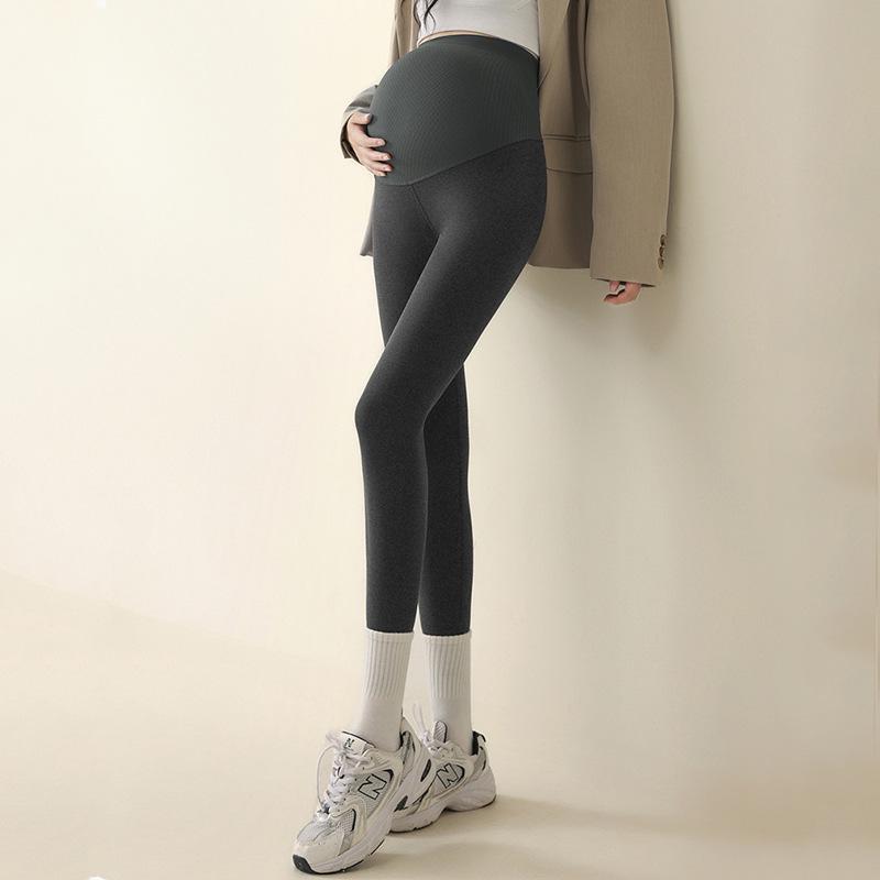 

2026 Maternity Yoga Pants with Tummy Support - Plus Size, Non-Constricting, Long Pants for Spring/Autumn S (Suitable for 80-90 kg)
