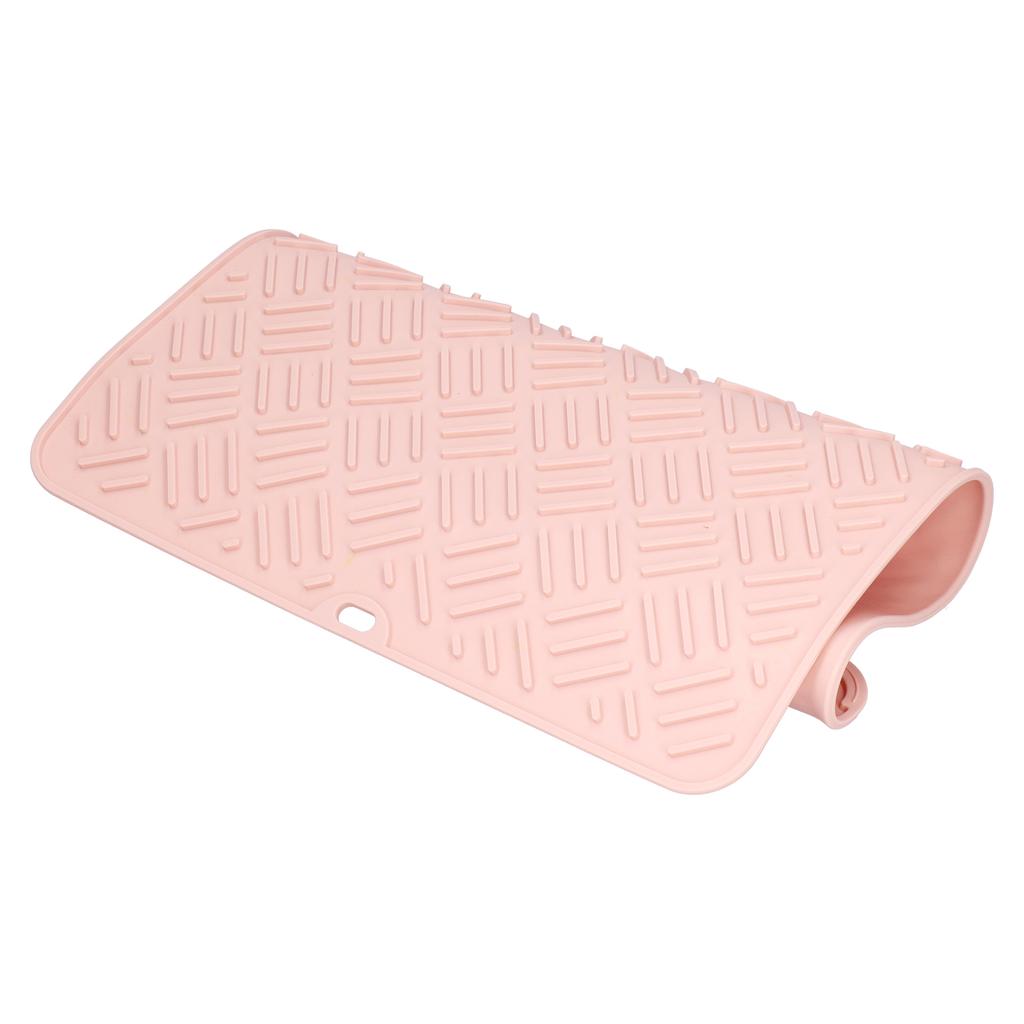 Silicone Heat Insulation Pad Desktop AntiScaldWaterproof Silicone Pad for Home Kitchen(Pink, 45x35cm )