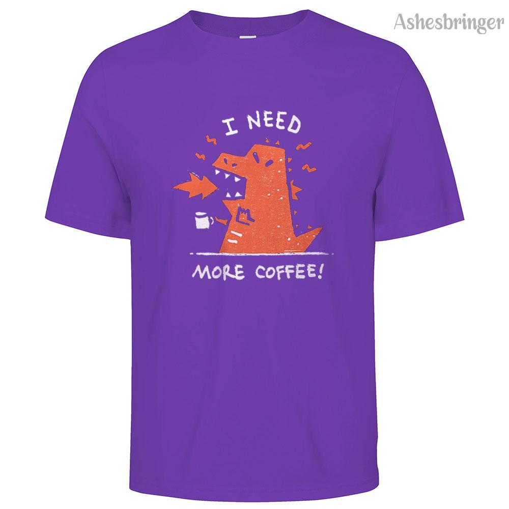 Mens Cotton I Need Coffee Graphic Funny T Shirt Street Casual Style Tee for Men and Women