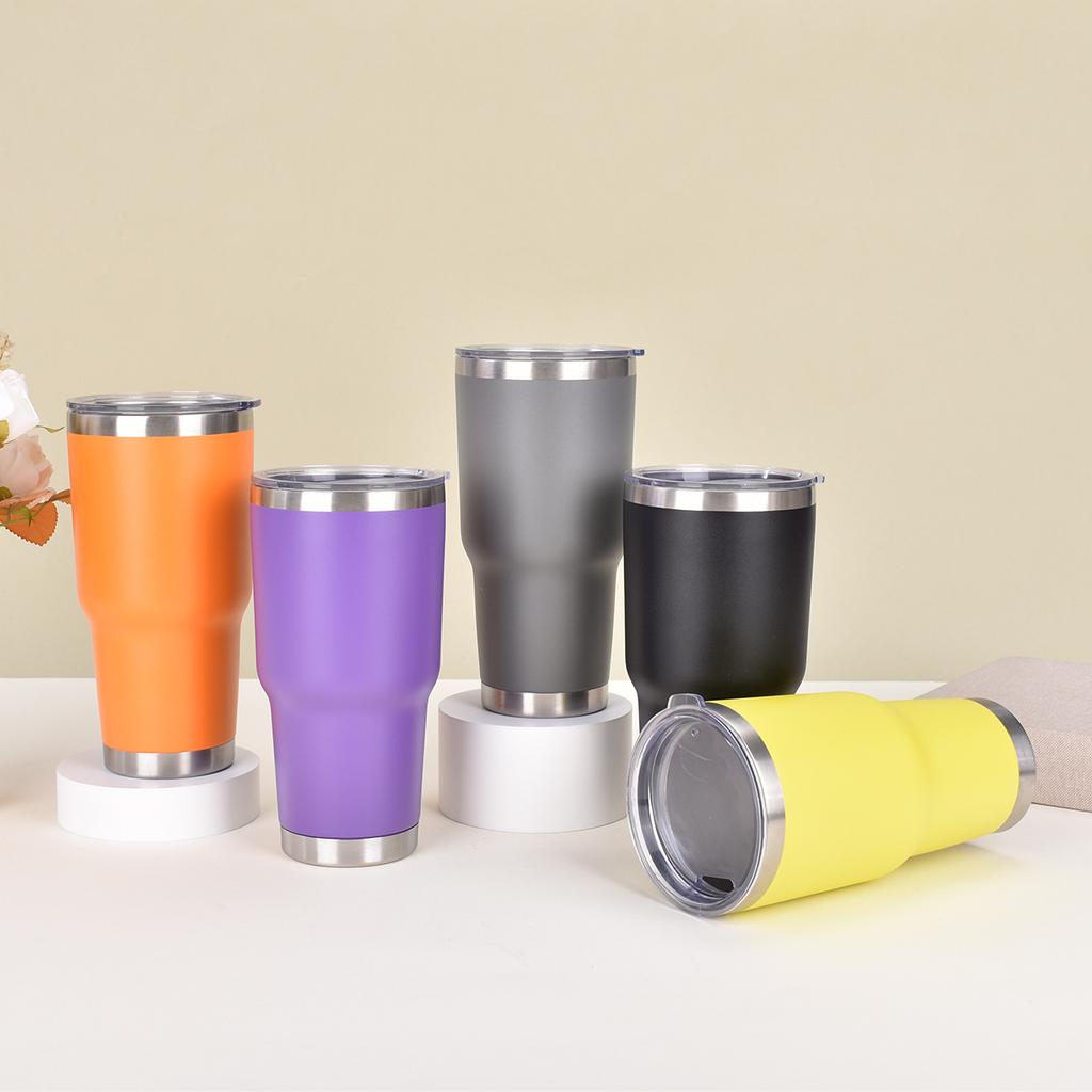 Steel Spray Car Mug Outdoor Portable Big Cap Thermos Cup Big Cap Accompanying Ice Bully Drinking Cup Durable Durable Useful