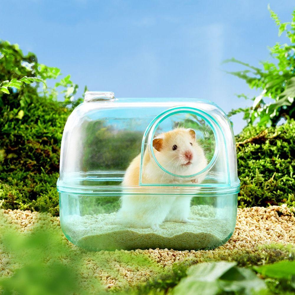 Detachable Hamster Sandbox Anti Splash Hamster Bath Sand Container  Pet Cage Landscaping
