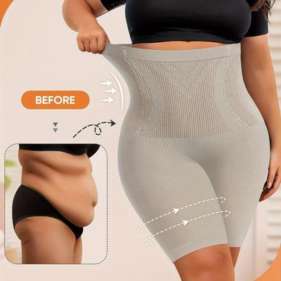1-Pack Plus Size Panties, High-Waisted Tummy Control, & Butt Lifting, Seamless Women's Underwear, Briefs & Boxer Briefs