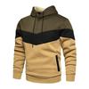 2023 Men's Patchwork Hooded Sweatshirt - Long Sleeve Warm Pullover for Autumn/Winter