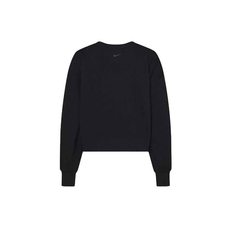 Nike Logo Print Short Sleeve Crewneck Sweatshirt Women sweatshirt Black CU9015-010