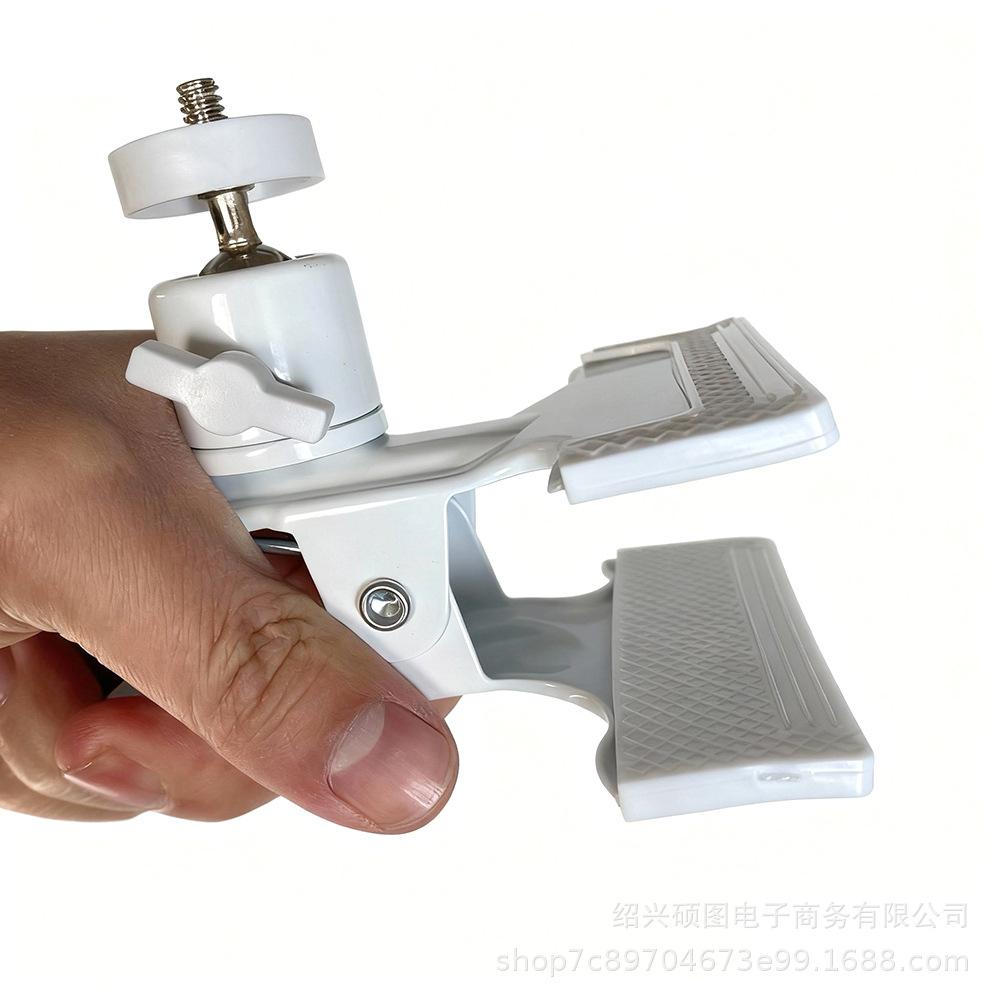 All-Metal Photography Spring Clamp for Background Holders White Strong Clip