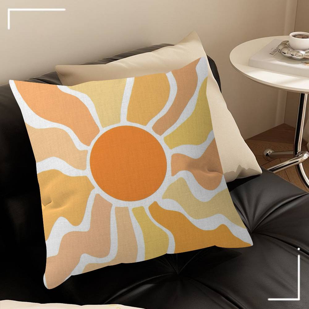Art Abstract Geometric Maple Design Cushion Cover Happy Autumn Harvest Decor Holiday Decorati Pillow Cover