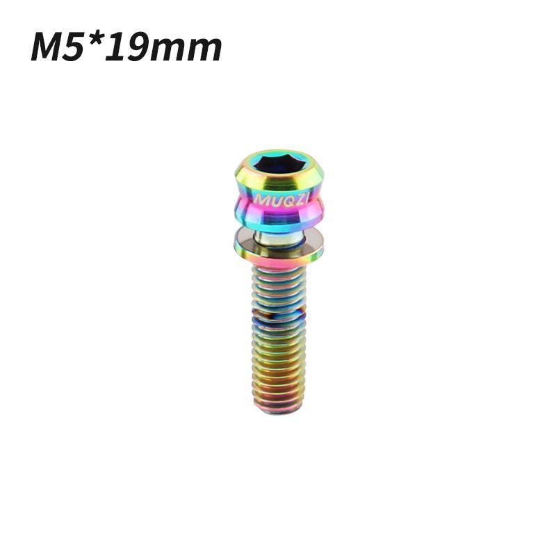 1/2Pcs Titanium Bolt M5X17Mm M5X19Mm Bicycle Nut Titanium Alloy Stem Bolts Road Folding Bike Screw Accessories