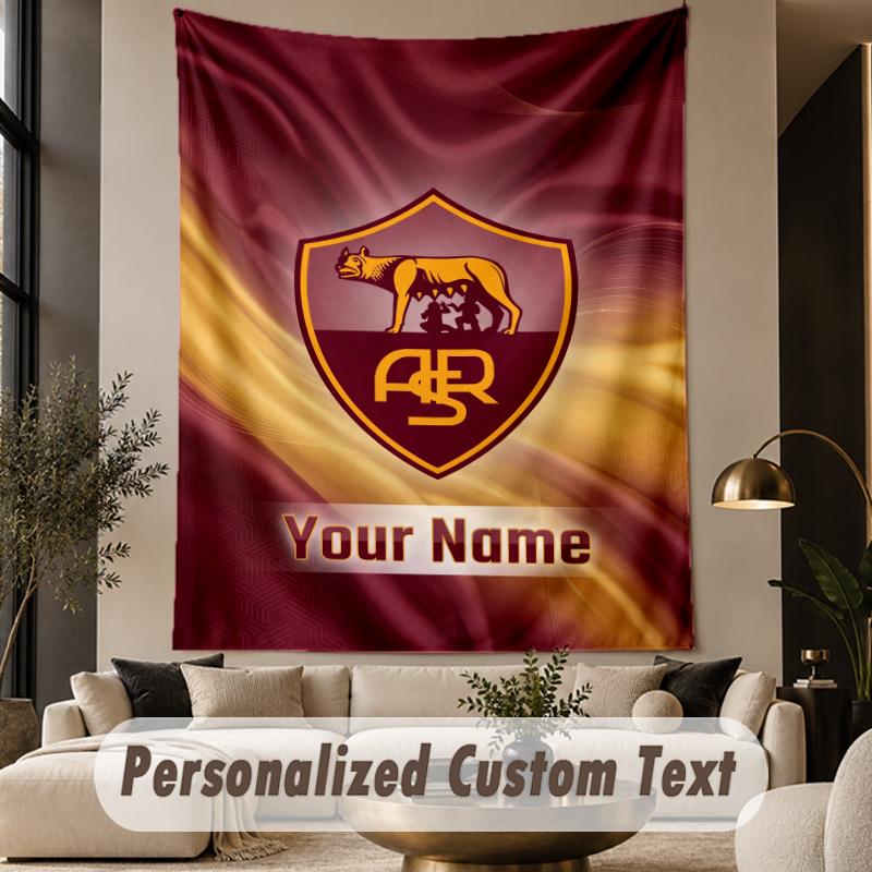 Custom Text Tapestry AS Roma Print Wall Tapestry Indoor Living Room Wall Decor