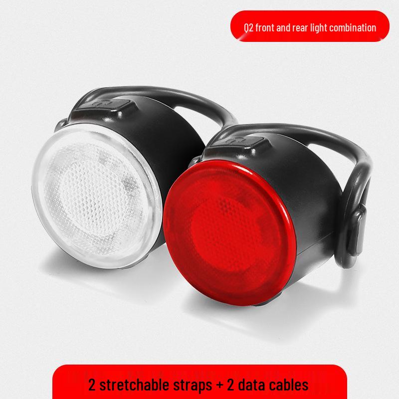 

Mountain Road Bike & Skateboard Night Light: Rechargeable Headlight & Rear Light for Kids and Adults Night Riding Red Light OPP