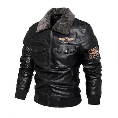 Winter Velvet PU Leather Jacket for Young Men Fashionable Slim Men's Leather Jacket for Men