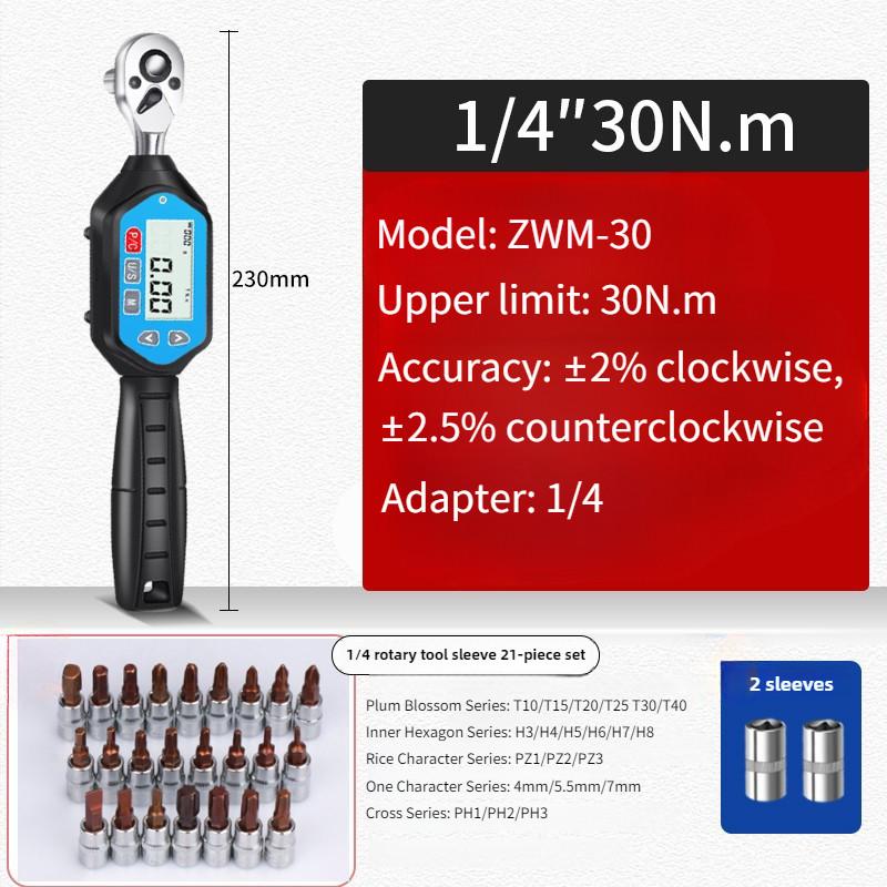 Mini Digitalanzeige Drehmomentschlüssel Tragbarer Schraubenanzieher Reparaturschlüssel Automobilwartung Werkzeugset