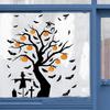Bat Pumpkin Tree Window Sticker Waterproof Glass Sticker Creative Door Sticker  Home Decor