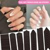 1860Pcs Nails Sticker Stencil Tips Guide French Manicure Nail Art Decals Form Fringe DIY French Tip Nail Stickers Beauty Tools