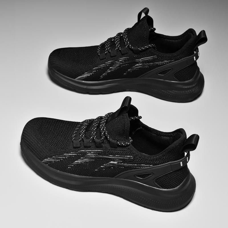 

Men s Shoe Platform Lightweight Tennis Sneakers Summer Outdoor Running Mesh Breathable Travel Versatile Casual Shoes Size 45 45 черный белый