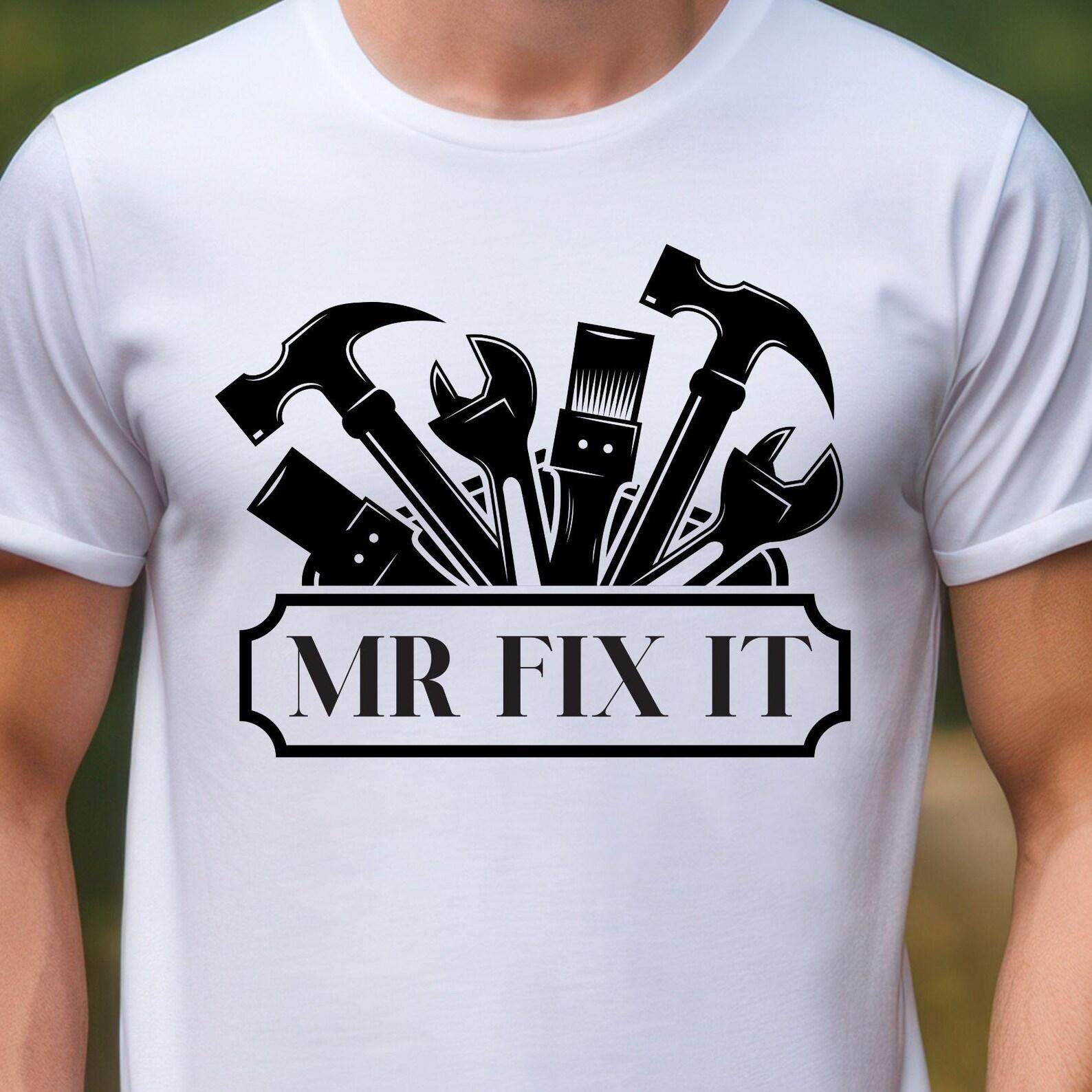 Mr Fix It tools graphic Tee | Handyman repair shirt, 6 colors M