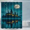 Warner 1pc Cute Printed Bathroom Shower Curtain - Harry Potter Castle Starry Night Scene, Creative, Suitable for Home Bathroom