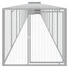 Poulailler - Maison Exclusive - acier galvanisé - gris clair - 110 x 1221 x 110 cm