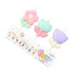 Ins Wind Flowers Birthday Candles Spring Retro Color Cartoon Tulip Children Party Baking Candles