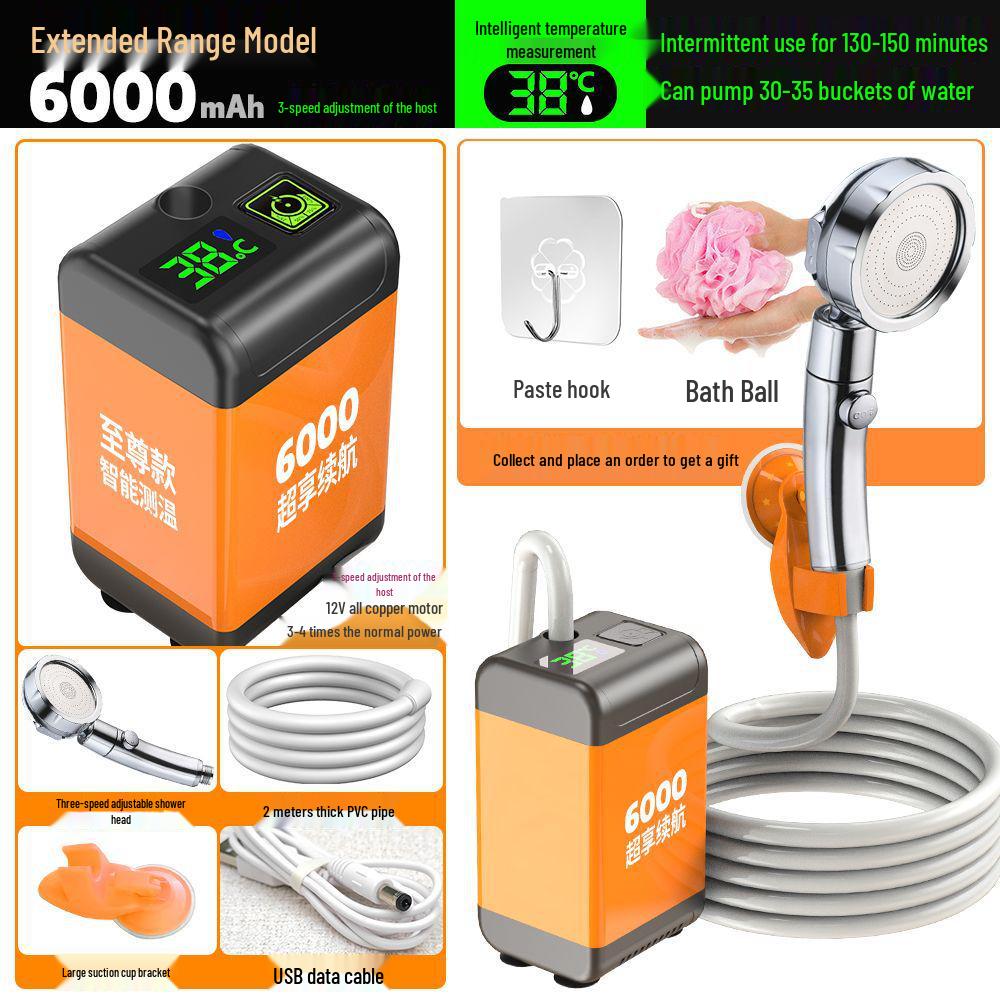 Rural Country Portable Electric Shower Head for Outdoor Use