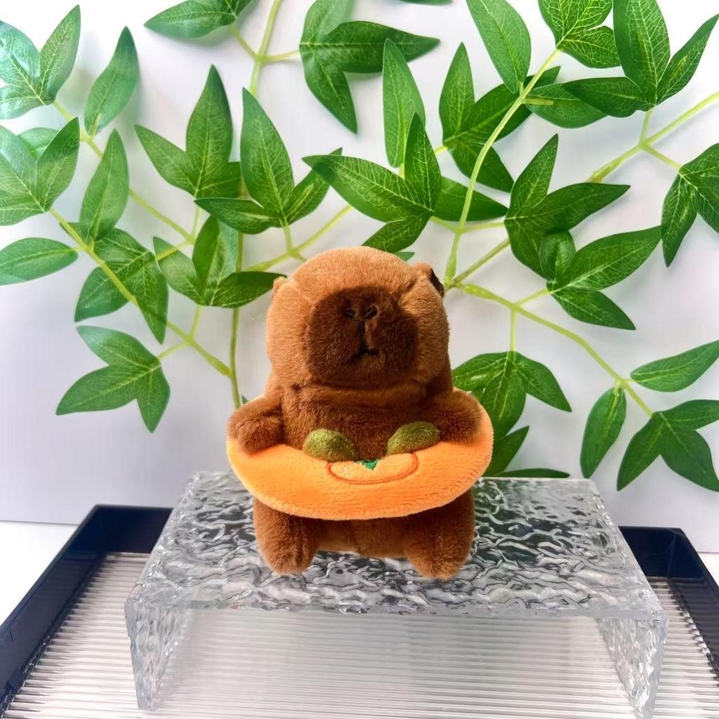 Capybara Swimming Ring Plush Toy & Keychain Doll - Stuffed Animal Birthday Gift Pendant