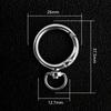 Versatile White Heart Zinc Alloy Keychain Connector with Irregular Shape and Spring Clasp