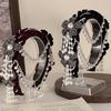 Fashion Bridal Wedding Hair Hoop Accessory For Women Flower Detachable Pearl Tassel Headpiece Party Celebration Dance Headdress