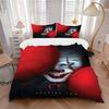 3pcs Horror It "Clown" Bedding Set, Soft Polyester Duvet Cover and Pillowcases Machine Washable Seasons All Suitable009
