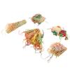 5Pcs Bird Shredder Toys Interesting Safe Hanging Foraging Chewing Toys with Metal Hooks for Travel