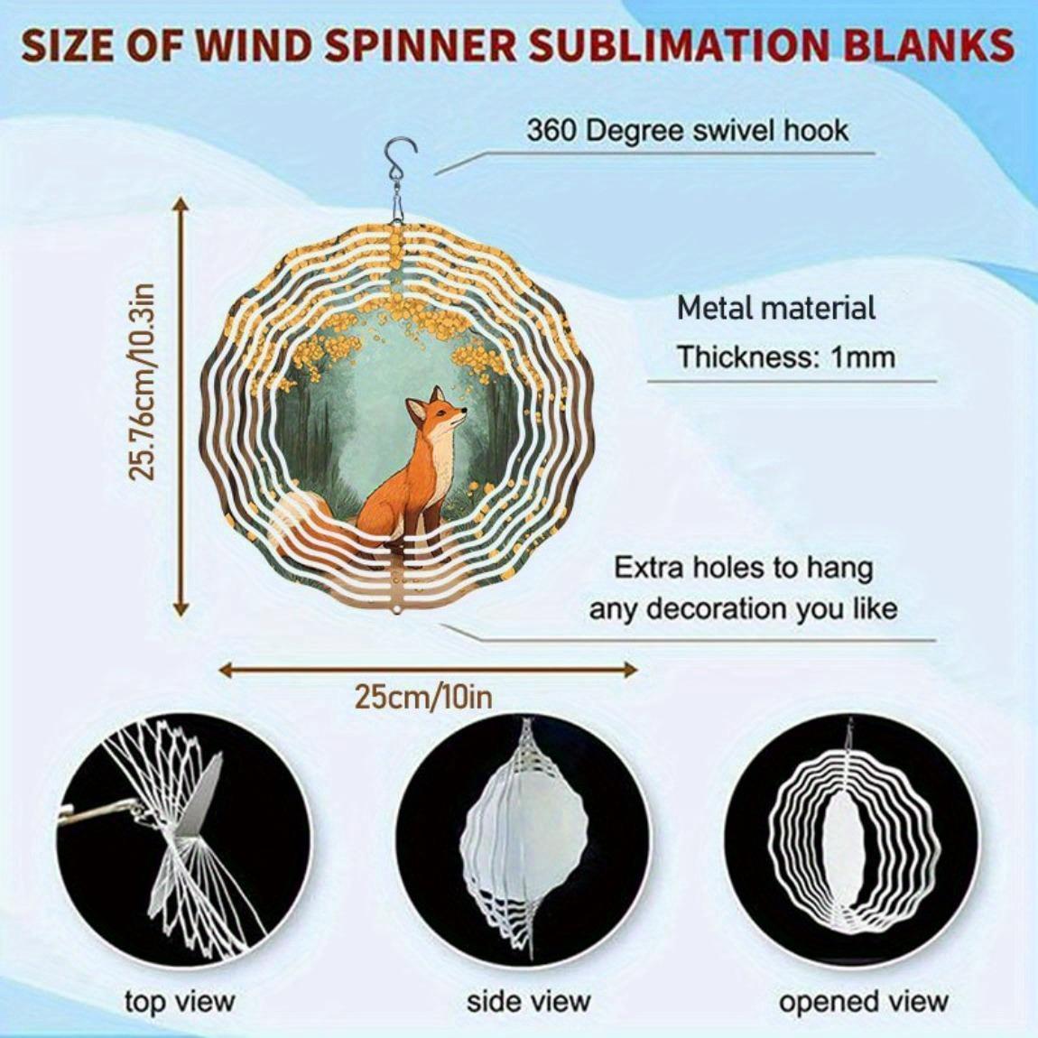 

10-дюймовий підвісний вітряк з гачком, що обертається на 360 градусів, для прикраси балкона та саду, весняно-літній вуличний декор