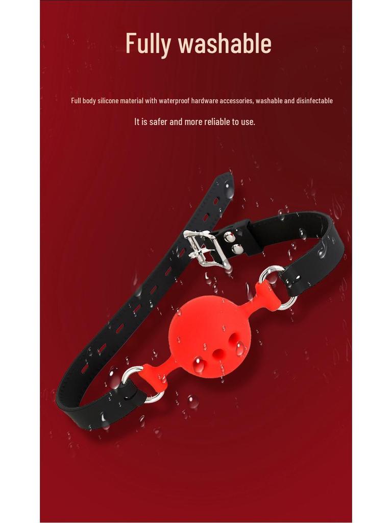 Silicone Erotic Bondage Gag Toy - European & American Oral Passion Prop