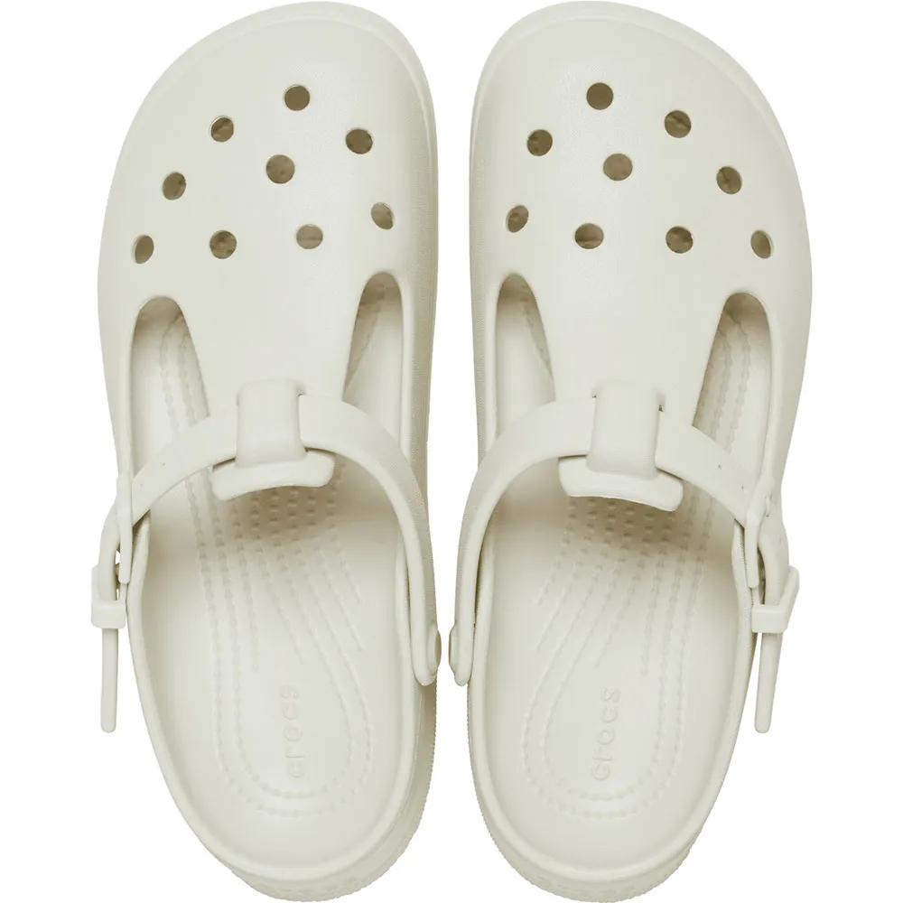 Crocs Classic Mary Jane Clogs Adjustable Strap Beige