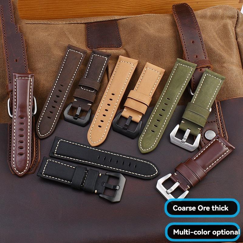 Handgefertigtes Echtlederarmband für Panerai PAM 441/PAM 111/PAM 386, 20mm 22mm 24mm 26mm Herren Luxus-Uhrenarmband Ersatz