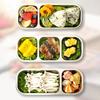 Stainless Steel Snack Container And Adults Box Leak-Proof 3-Compartment Reusable Lunch for Kids Crisper Box