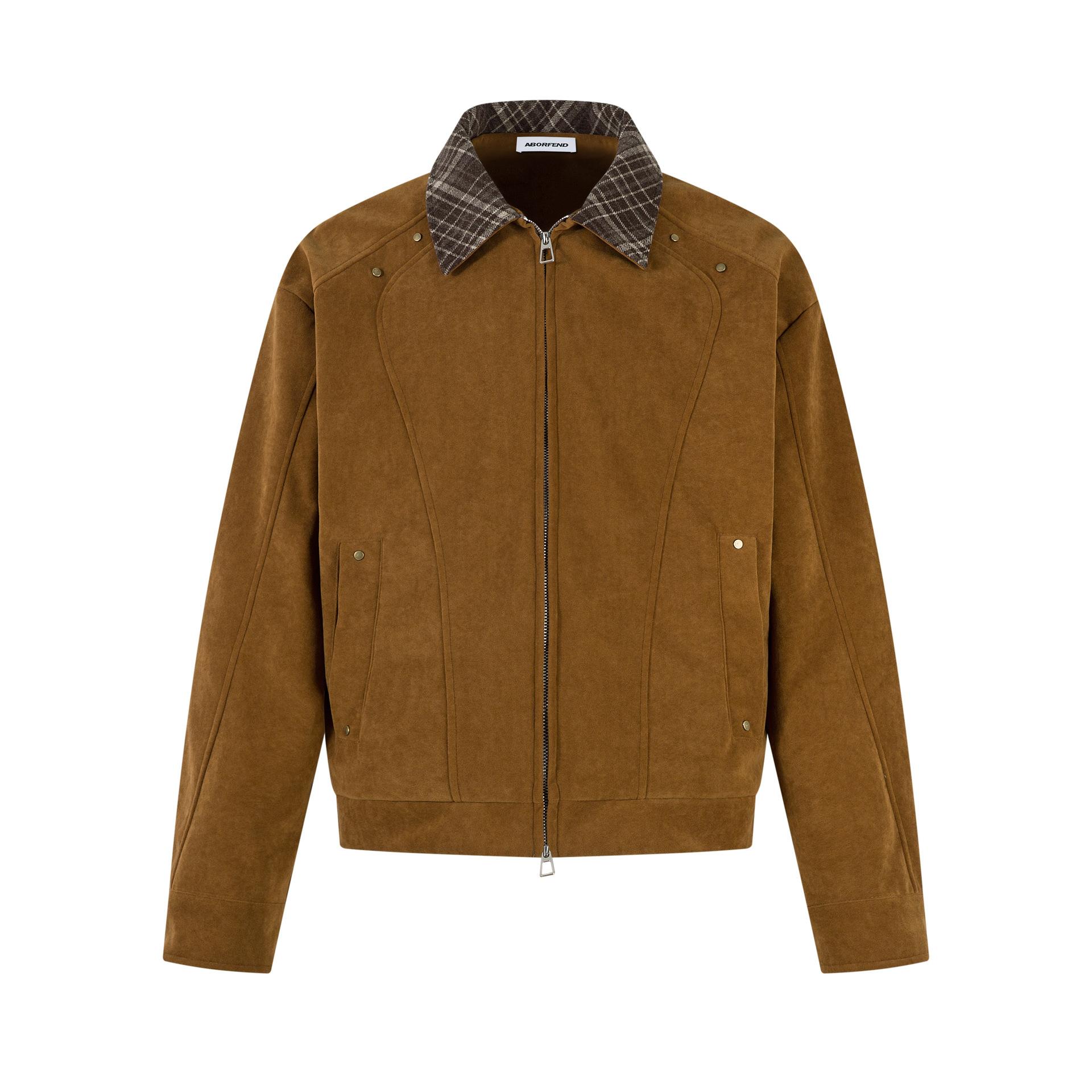 Men s autumn suede premium lapel jacket boxy coat men S