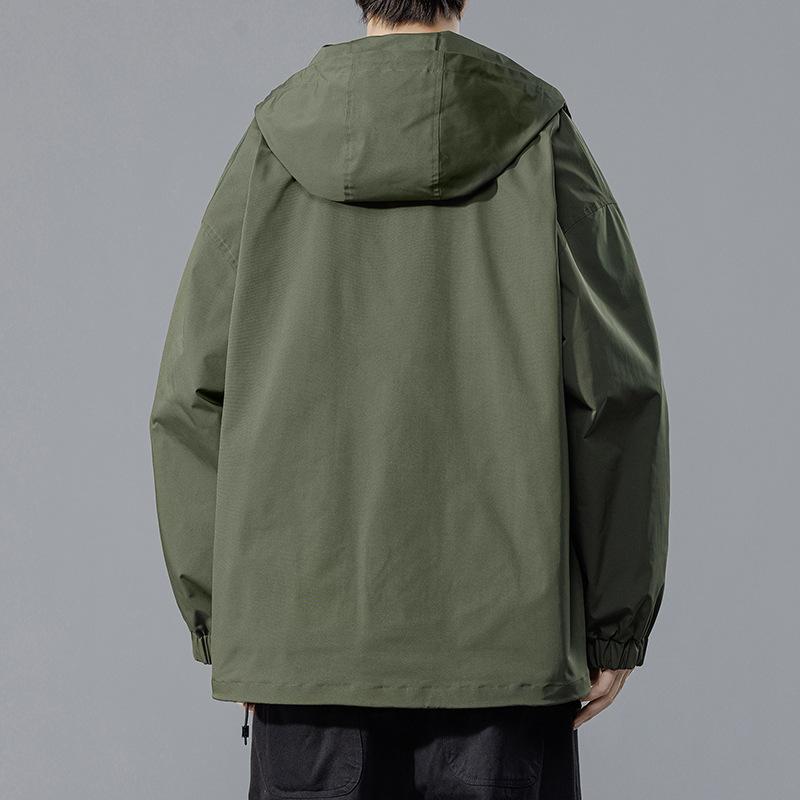 Casual Hooded Jacket Men's Autumn and Winter New Trend Outdoor Jacket Men's Jacket Work Jacket Men's Style