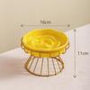 Ceramic Anti-Choke Slow Feeder Bowl with Neck Protection Stand for Small Dogs and Cats
