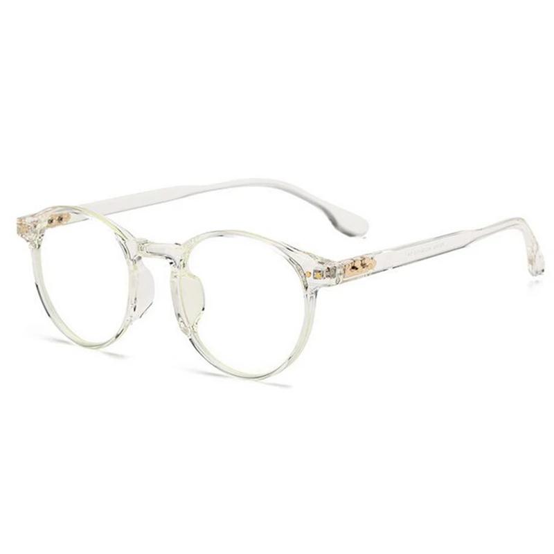 Rice Nails Round Frame Anti-blue Light Computer Optical Glasses Women Men TR90 Multifocal Progressive Prescription Eyeglasses