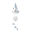 Dolphin Pendant Nautical Sailboat Wind Chime Shell Star Mediterranean Style Wooden Sailboat Models Tassel Decoration