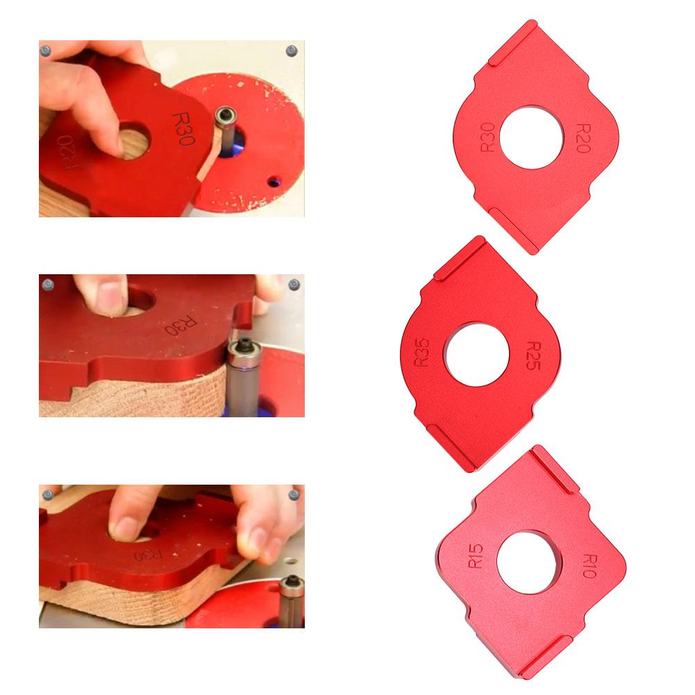 Router Template Jig Radius Woodworking Half Fillet Fast Locator Measuring Set Tool