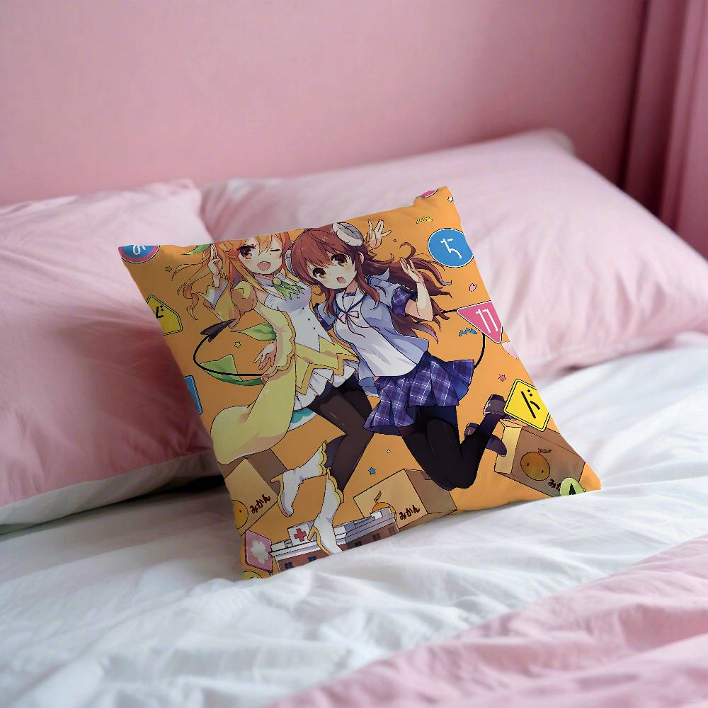 Das Dämonenmädchen von nebenan Kawaii Kissenbezug Dekokissenbezug Nordischer Vintage-Stil Kissenbezüge Wohnzimmer Sofa Couch Sitz